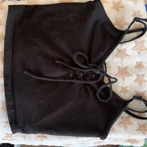 Black crop top, size small
